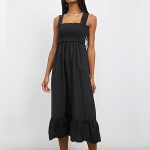 lotte embroidered midi dress Patbo Seaweed Embroidered Flutter Midi Dress